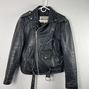 VTG Open Road Leather‎ Motorcycle Biker Jacket w/Rare Motorcycle Snap. Size 40 ✅